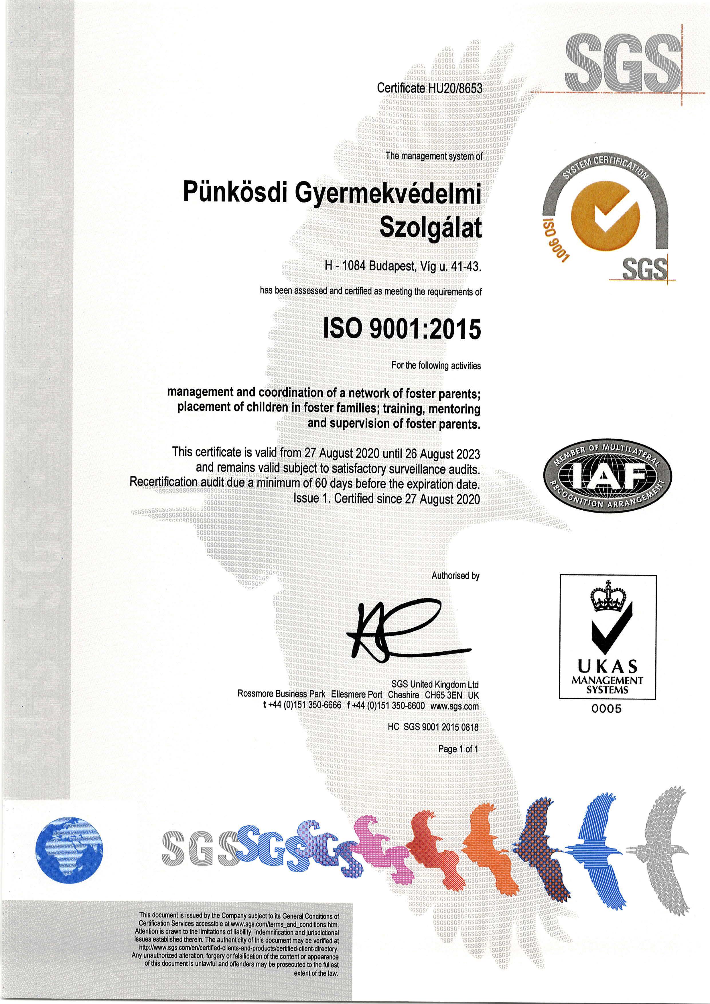 ISO 9001 minősítés